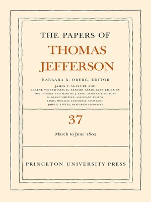 cover image of The Papers of Thomas Jefferson, Volume 37